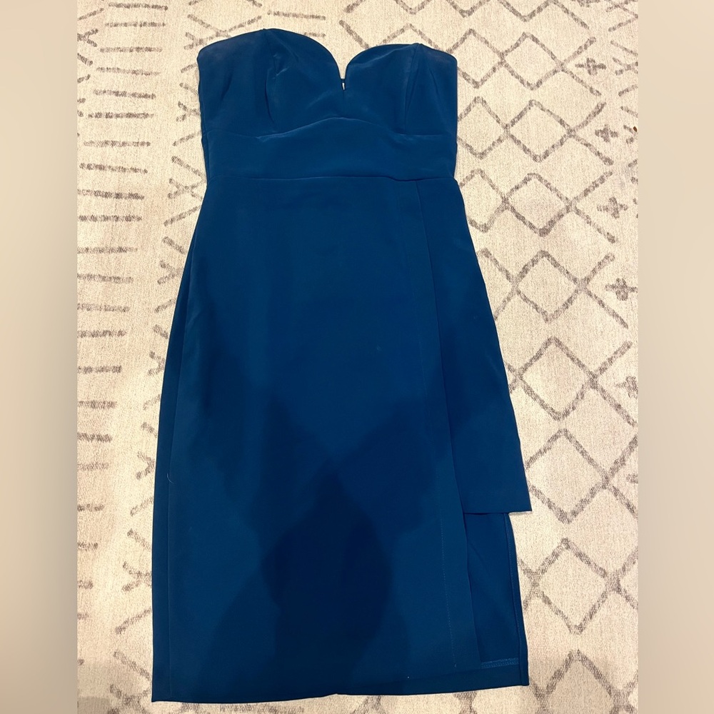 Strapless Blue Dress